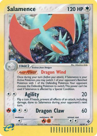 Salamence (010/097) - D  - Holo Rare - Reverse Holofoil
