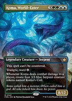 Koma, World-Eater (FDN-347) - rare (Borderless) - Foil