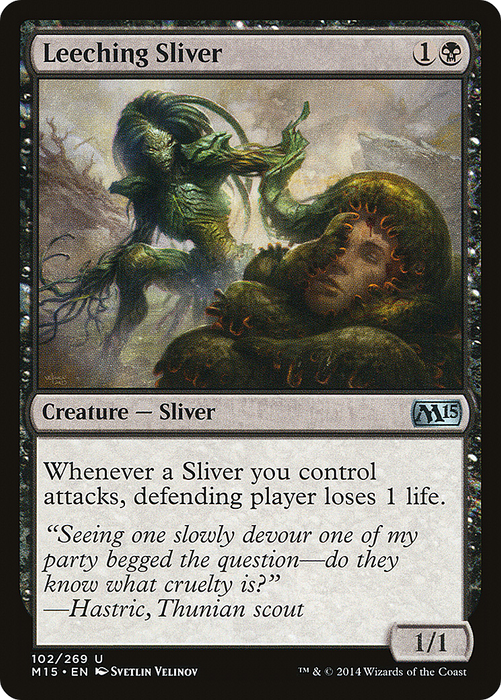 Leeching Sliver (M15-102) - uncommon - Foil