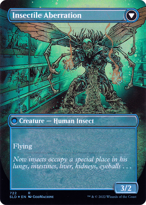 Delver of Secrets // Insectile Aberration (SLD-722) - rare (Borderless) - Foil