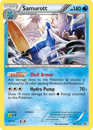 Samurott (039/113) - LT  - Holo Rare - Reverse Holofoil