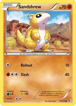 Sandshrew (078) - BC  - Common - Reverse Holofoil