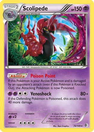 Scolipede (074) - BC  - Holo Rare - Reverse Holofoil