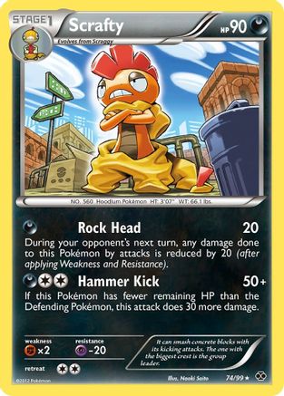 Scrafty (074) - ND  - Holo Rare - Holofoil