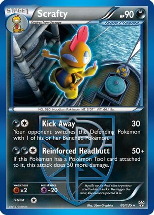 Scrafty (Team Plasma) (086) - PS  - Rare - Reverse Holofoil