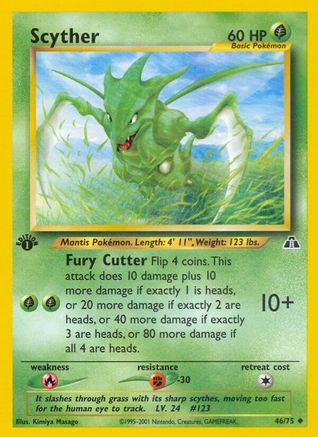 Scyther (046/75) - ND  - Uncommon - 1st Edition