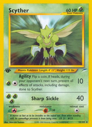 Scyther (055) - ND  - Uncommon - 1st Edition
