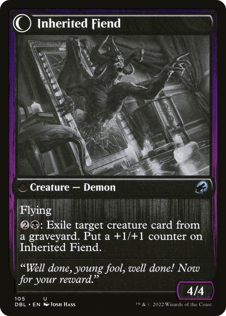 Heirloom Mirror // Inherited Fiend (DBL-105) - uncommon: (Double Faced Transform) - Foil