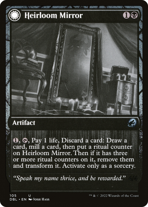 Heirloom Mirror // Inherited Fiend (DBL-105) - uncommon: (Double Faced Transform)