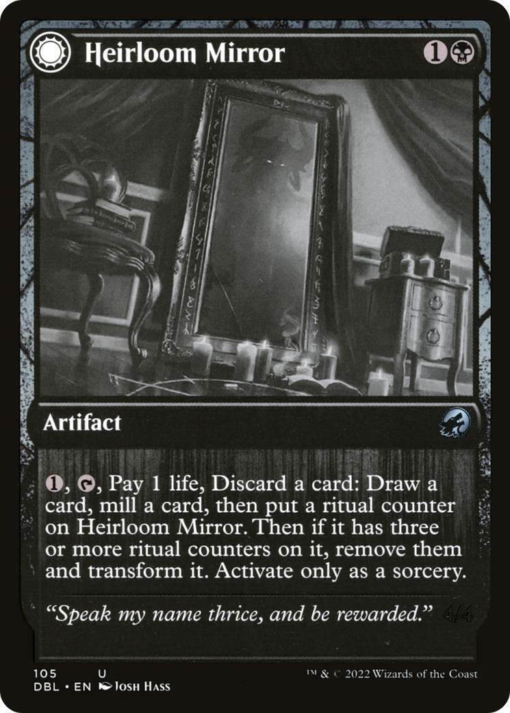 Heirloom Mirror // Inherited Fiend (DBL-105) - uncommon: (Double Faced Transform) - Foil