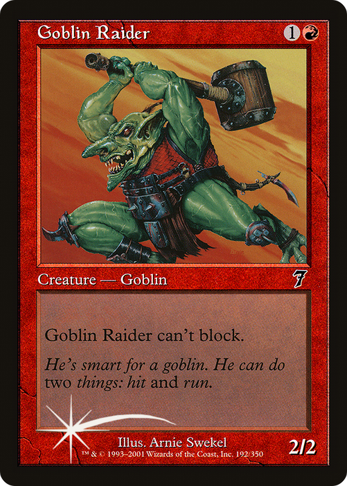 Goblin Raider (7ED-192★) - common - Foil