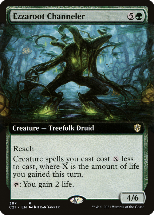 Ezzaroot Channeler (C21-387) - rare: (Extended Art)