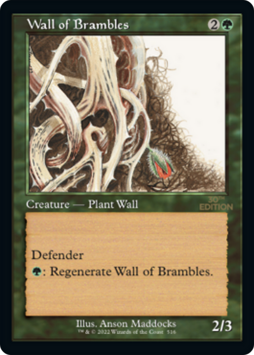 Wall of Brambles (30A-516) - uncommon