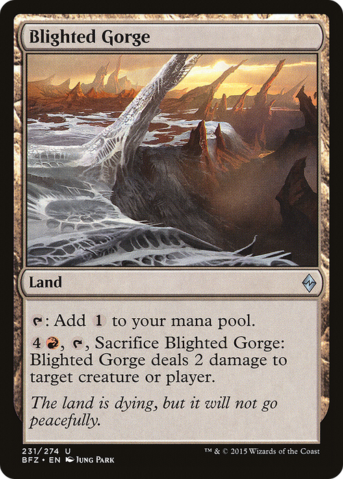 Blighted Gorge (BFZ-231) - uncommon - Foil