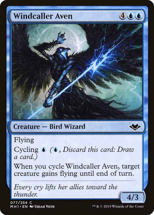 Windcaller Aven (MH1-077) - common - Foil