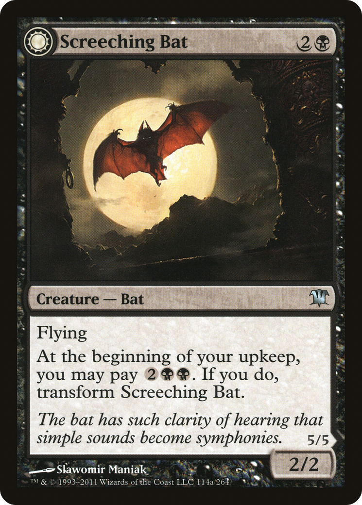 Screeching Bat // Stalking Vampire (ISD-114) - uncommon: (Double Faced Transform) - Foil