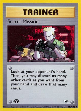 Secret Mission (118/132) - GH  - Uncommon - 1st Edition