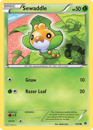 Sewaddle (4) (004) - EP  - Common - Reverse Holofoil