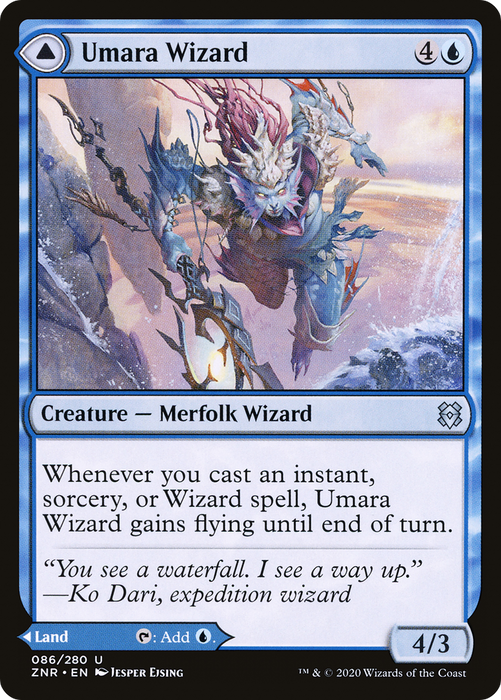 Umara Wizard // Umara Skyfalls (ZNR-086) - uncommon - Foil