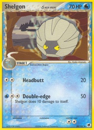 Shelgon (Delta Species) (038) - DF  - Uncommon