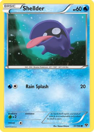 Shellder (031) - XBS  - Common - Reverse Holofoil