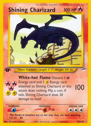 Shining Charizard (107) - ND  - Secret Rare - Unlimited Holofoil