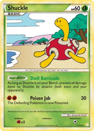 Shuckle (011) - HS  - Holo Rare - Holofoil