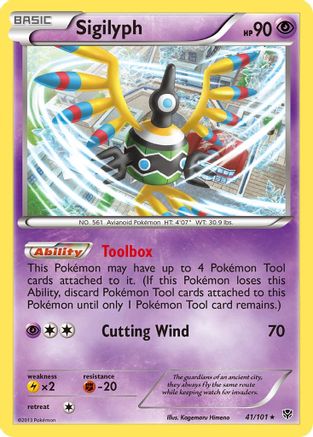 Sigilyph (041/101) - PB  - Holo Rare - Reverse Holofoil