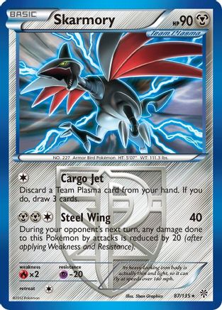 Skarmory (Team Plasma) (087) - PS  - Rare - Reverse Holofoil