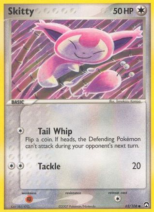 Skitty (062/108) - PK  - Common - Reverse Holofoil