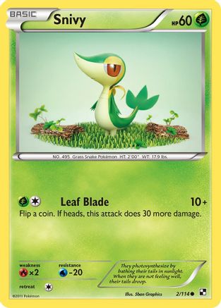 Snivy (2) (002) - BAW  - Common - Reverse Holofoil