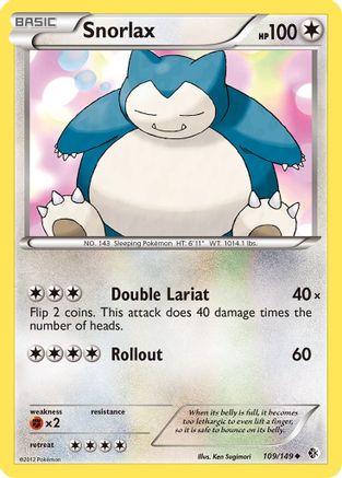 Snorlax (109/149) - BC  - Uncommon - Reverse Holofoil