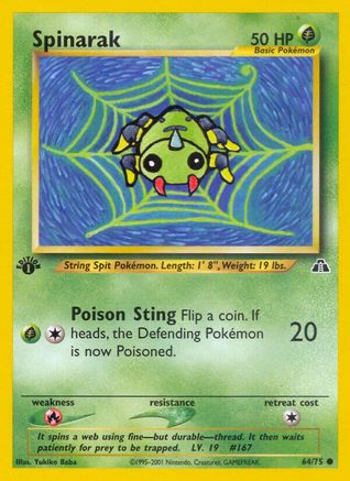 Spinarak (064/75) - ND  - Common - 1st Edition