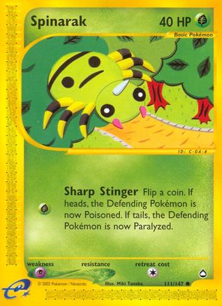 Spinarak (111) (111/147) - A  - Common - Reverse Holofoil