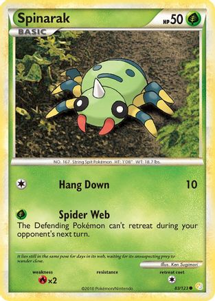 Spinarak (083) - HS  - Common - Reverse Holofoil