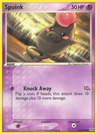 Spoink (065/106) - E  - Common - Reverse Holofoil