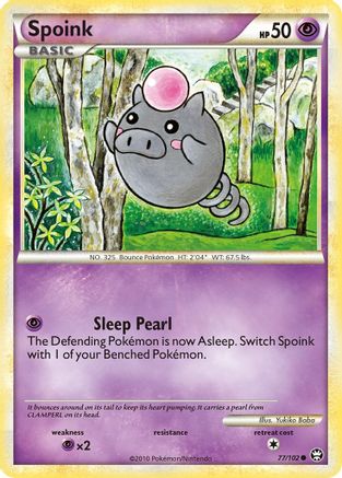 Spoink (077) - T  - Common - Reverse Holofoil