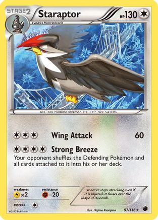 Staraptor (097) - PF  - Rare - Reverse Holofoil