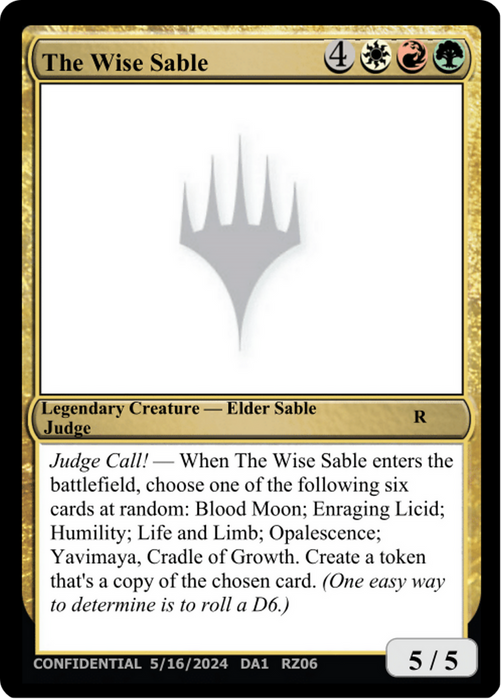 The Wise Sable (UNK-RZ06C) - rare