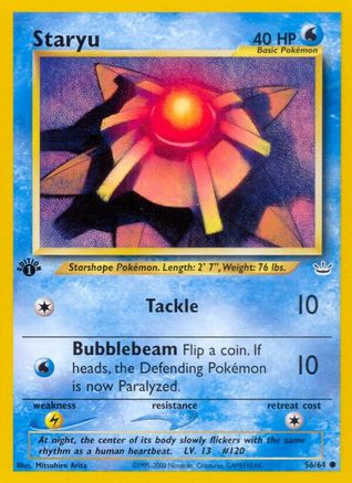 Staryu (056/64) - NR  - Common - 1st Edition