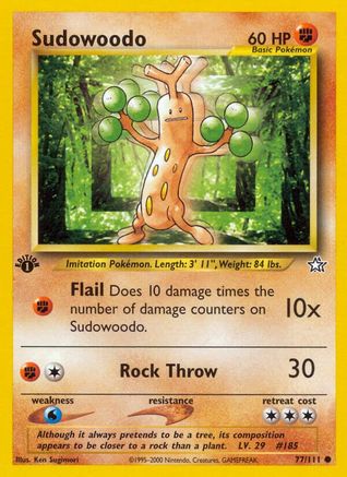 Sudowoodo (077/111) - NG  - Common - 1st Edition