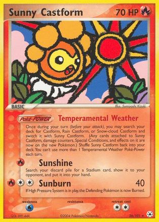 Sunny Castform (026) - HL  - Rare - Reverse Holofoil
