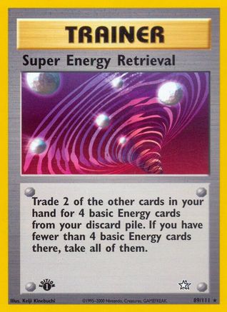 Super Energy Retrieval (089/111) - NG  - Rare - 1st Edition