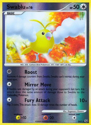 Swablu (Shiny) (SH5) - P  - Shiny Holo Rare - Reverse Holofoil
