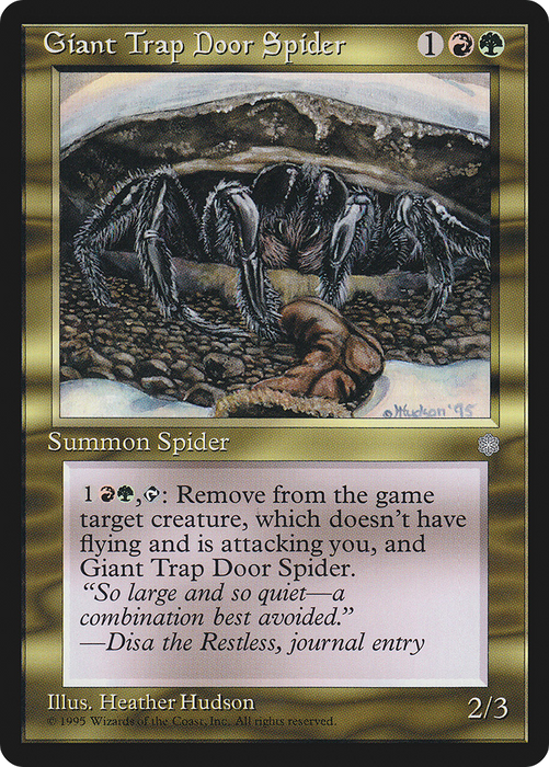 Giant Trap Door Spider (ICE-293) - uncommon