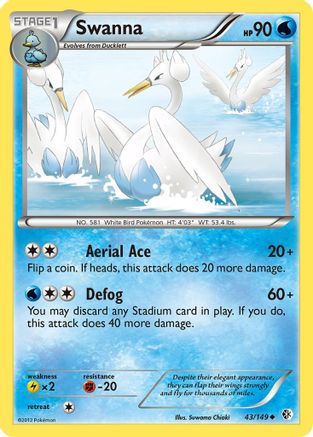Swanna (043) - BC  - Uncommon - Reverse Holofoil