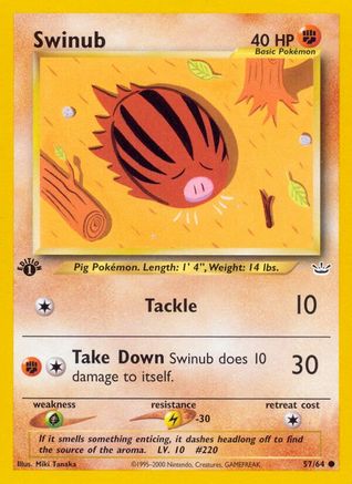 Swinub (057/64) - NR  - Common - 1st Edition