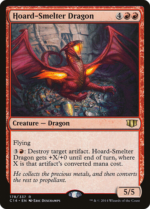 Hoard-Smelter Dragon (C14-178) - rare