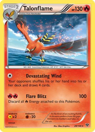 Talonflame (028/146) - XBS  - Holo Rare - Holofoil