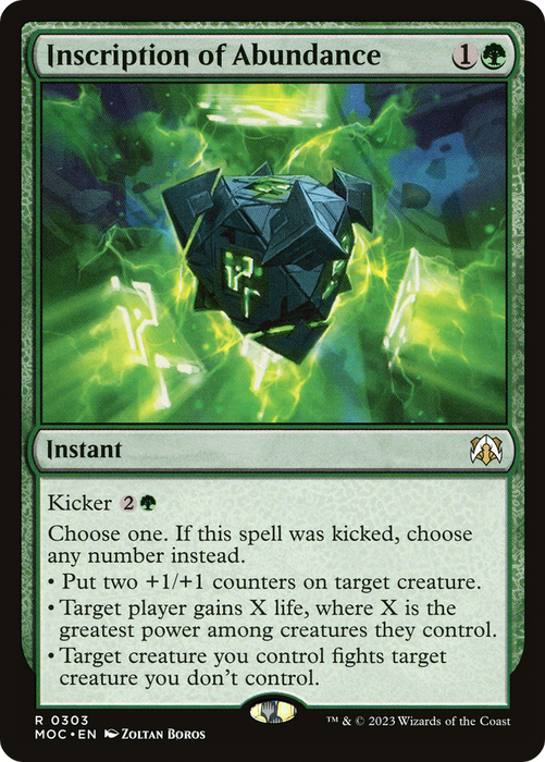 Inscription of Abundance (MOC-303) - rare